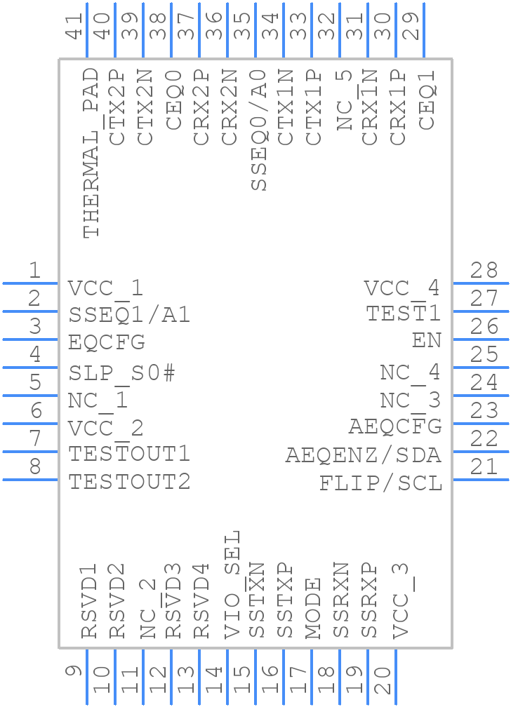 TUSB1142RNQT - Texas Instruments - PCB symbol