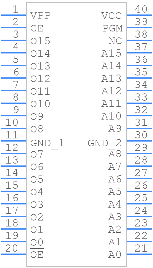 AT27C1024-70PU - Microchip - PCB symbol