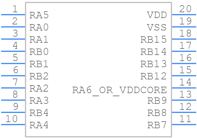 PIC24FV08KM101-I/P - Microchip - PCB symbol