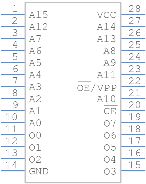 AT27C512R-45PU - Microchip - PCB symbol