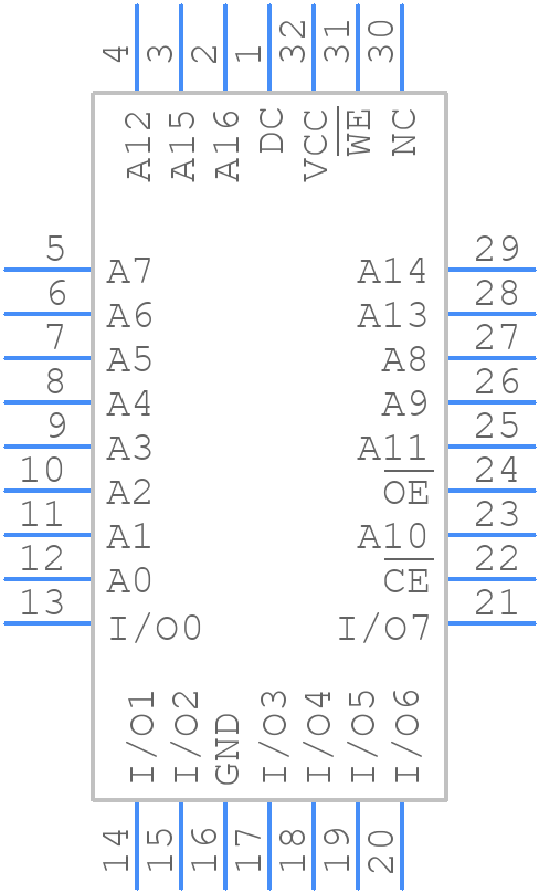 AT28C010-12JU - Microchip - PCB symbol