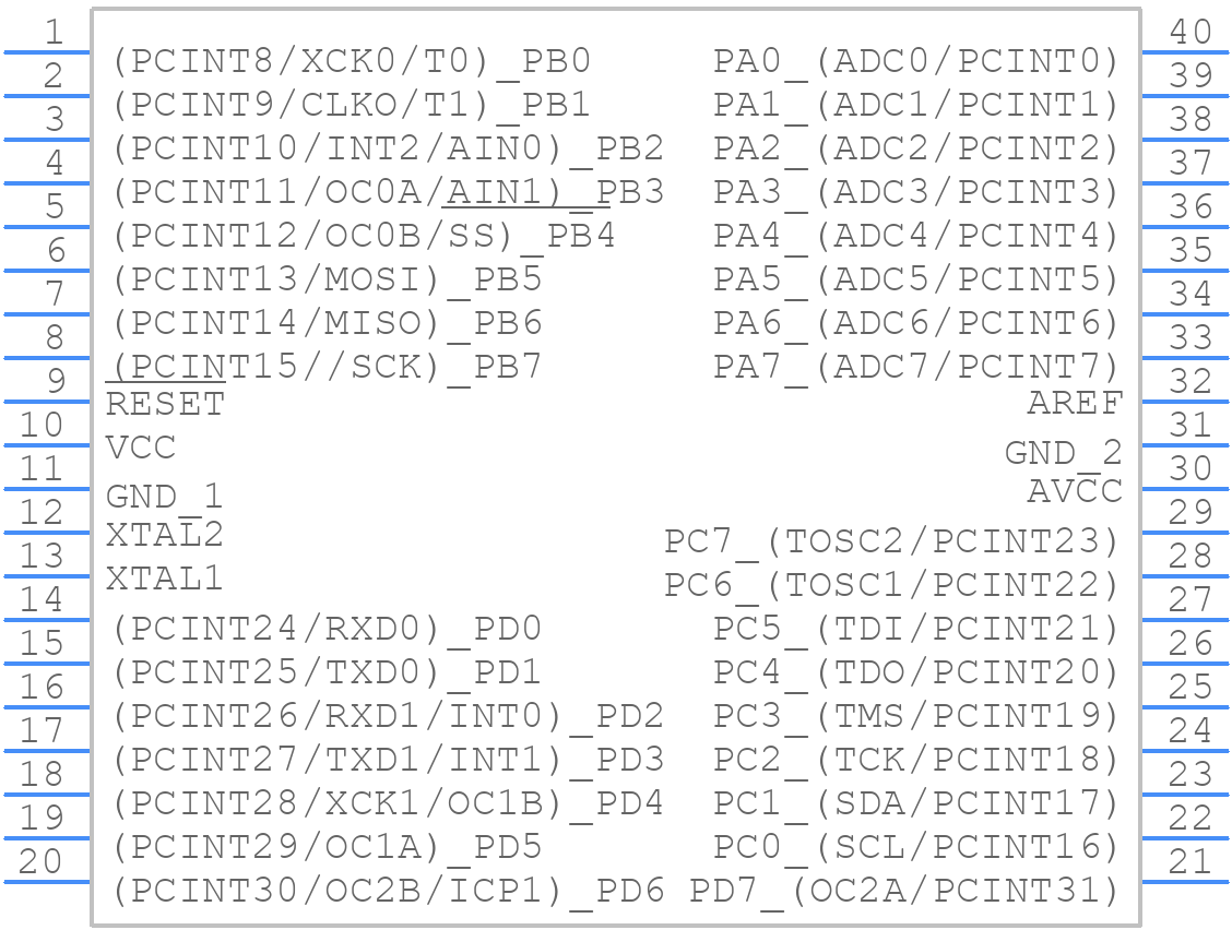 ATMEGA324PV-10PU - Microchip - PCB symbol