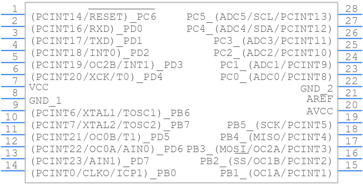 ATMEGA88PV-10PU - Microchip - PCB symbol