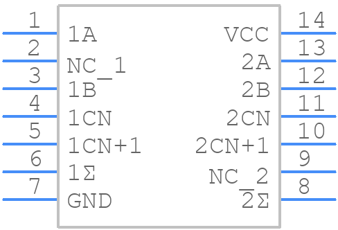 SN74LS183D - Texas Instruments - PCB symbol