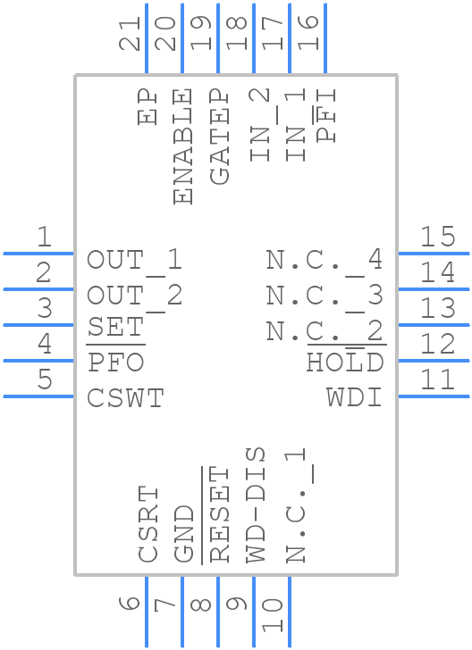 MAX6795TPLD2+T - Analog Devices - PCB symbol