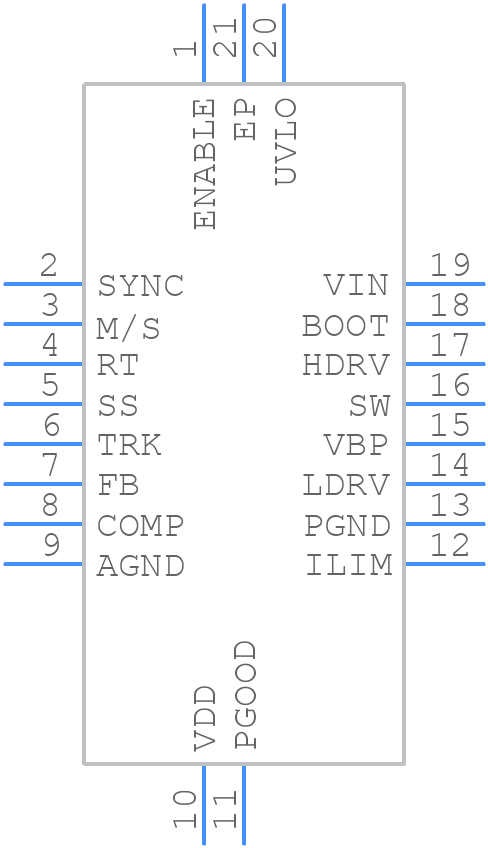 TPS40170MRGYTEP - Texas Instruments - PCB symbol