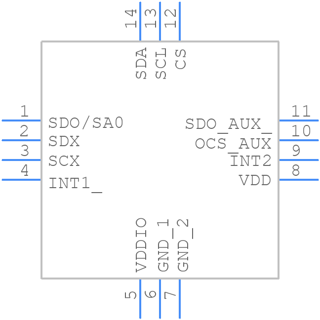 LSM6DSO - STMicroelectronics - PCB symbol