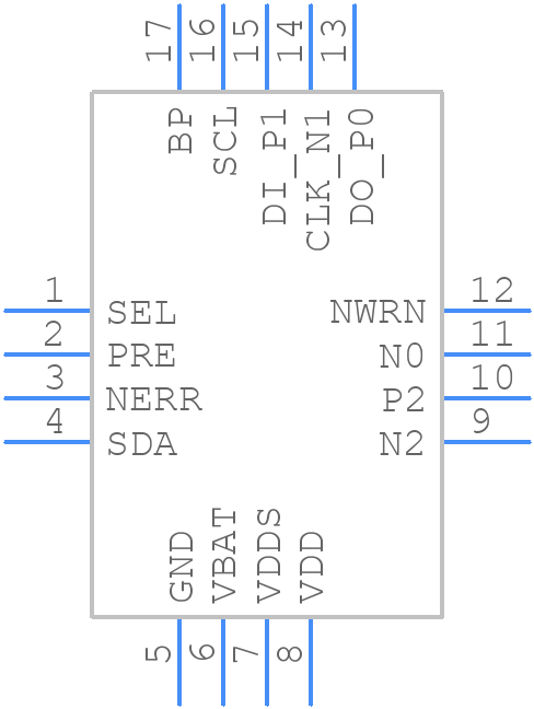 IC-PVLQFN16-4X4 - ic-haus - PCB symbol