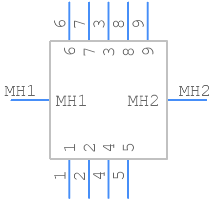 MWDM2L-9PCBR-.110 - Glenair - PCB symbol