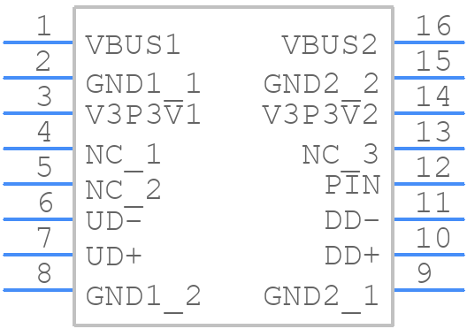 ISOUSB111DWR - Texas Instruments - PCB symbol