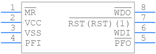STM706T/S/R - STMicroelectronics - PCB symbol