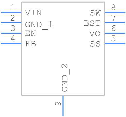 MP24943DN - Monolithic Power Systems (MPS) - PCB symbol