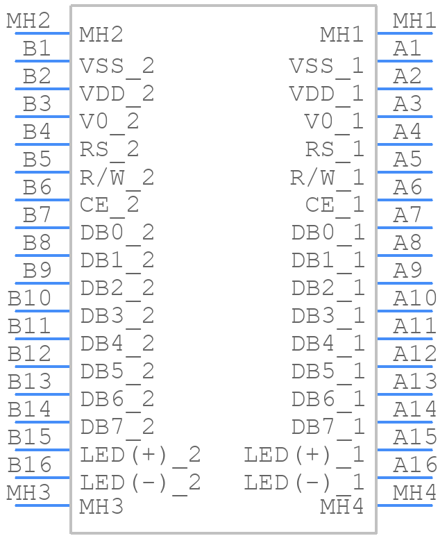 MOP-AL162A-BBTW-25J-3IN - Matrix Orbital - PCB symbol