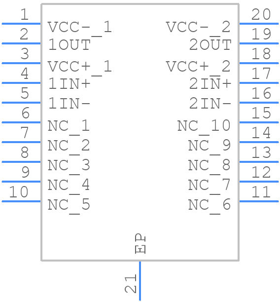 THS6012CDWPR - Texas Instruments - PCB symbol