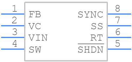 LT3580MPMS8E#TRPBF - Analog Devices - PCB symbol
