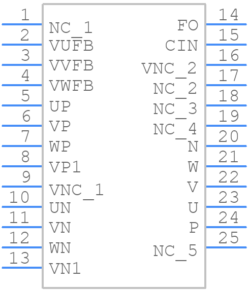 PS21962-4C - Mitsubishi - PCB symbol