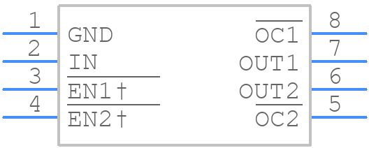 TPS2052AD - Texas Instruments - PCB symbol