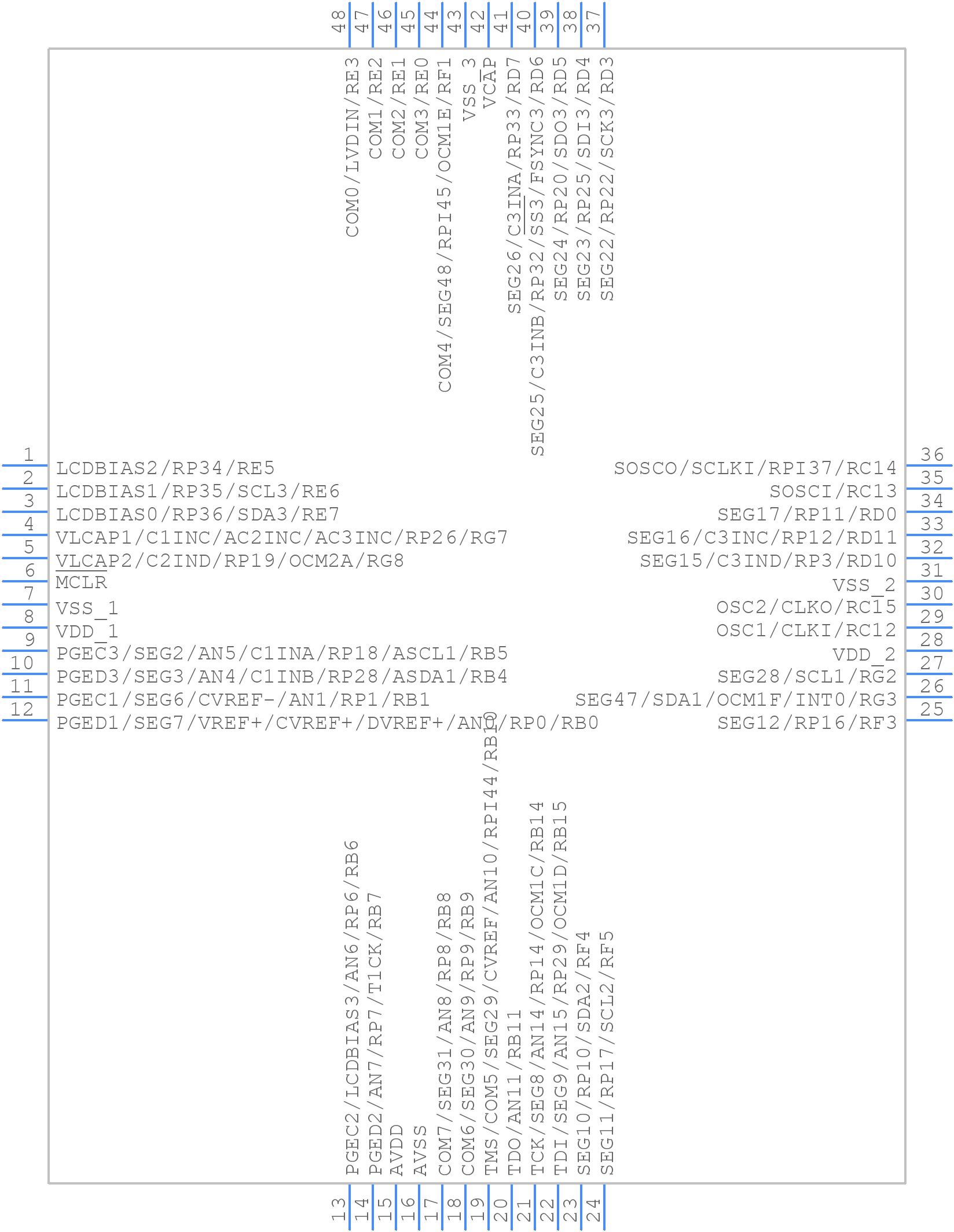 PIC24FJ512GL405-E/PT - Microchip - PCB symbol