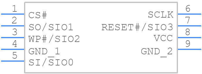 MX25R8035FZUIL0 TR - Macronix - PCB symbol
