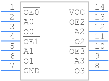 74LCX125MTC - onsemi - PCB symbol