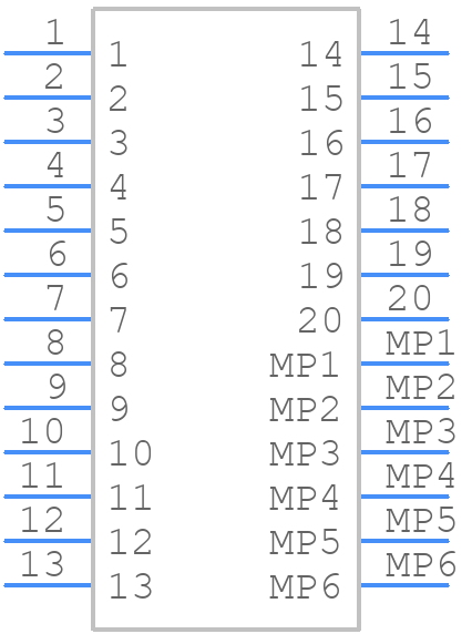 20455-A20E-76 - I-Pex - PCB symbol