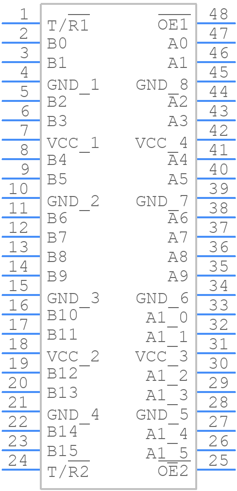 74LCXH16245MTDX - onsemi - PCB symbol