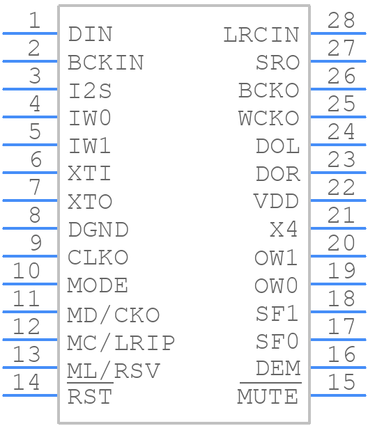 DF1706E/2KG4 - Texas Instruments - PCB symbol