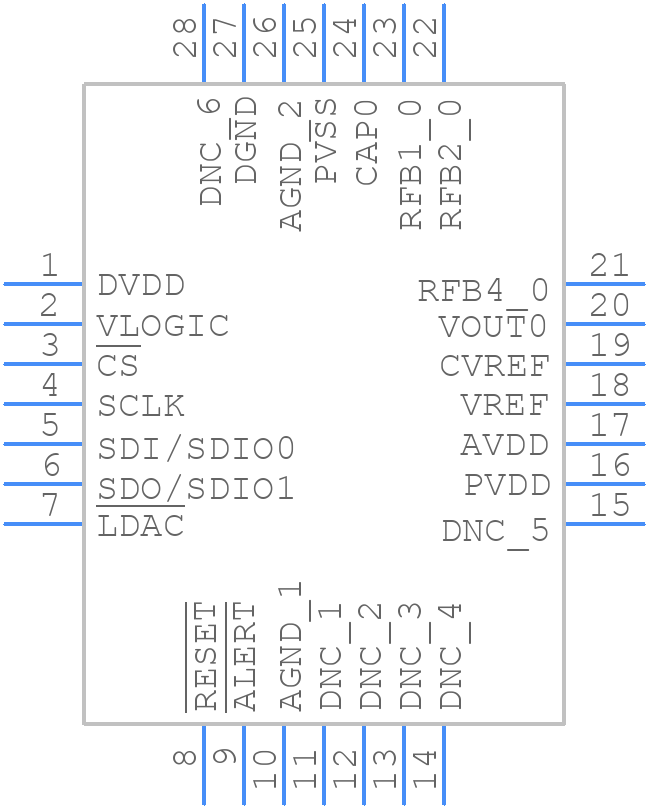 AD3541RBCPZ16-RL7 - Analog Devices - PCB symbol
