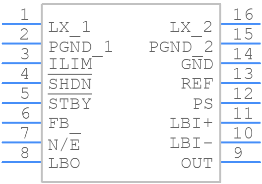 MAX711ESE+T - Analog Devices - PCB symbol