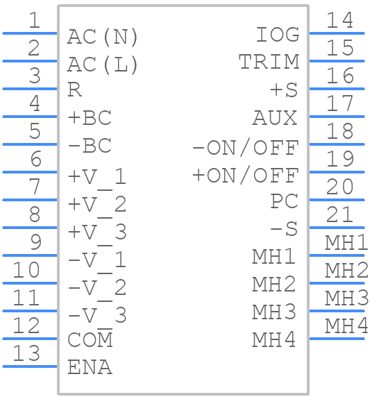 PFE1000FA-28 - TDK Lambda - PCB symbol