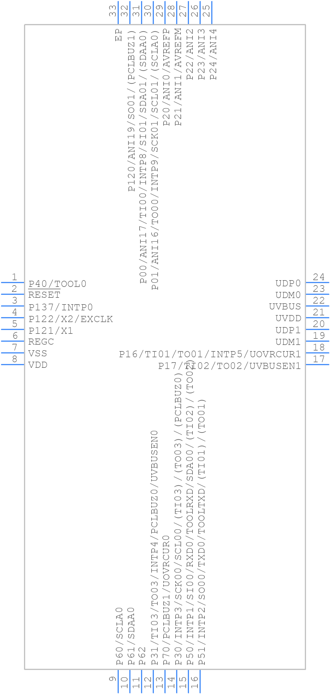 R5F10JBCANA#00 - Renesas Electronics - PCB symbol