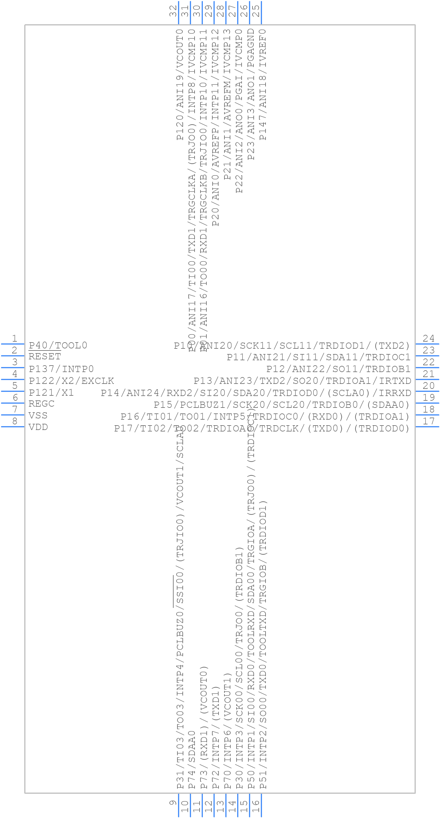 R5F11BBCAFP#10 - Renesas Electronics - PCB symbol