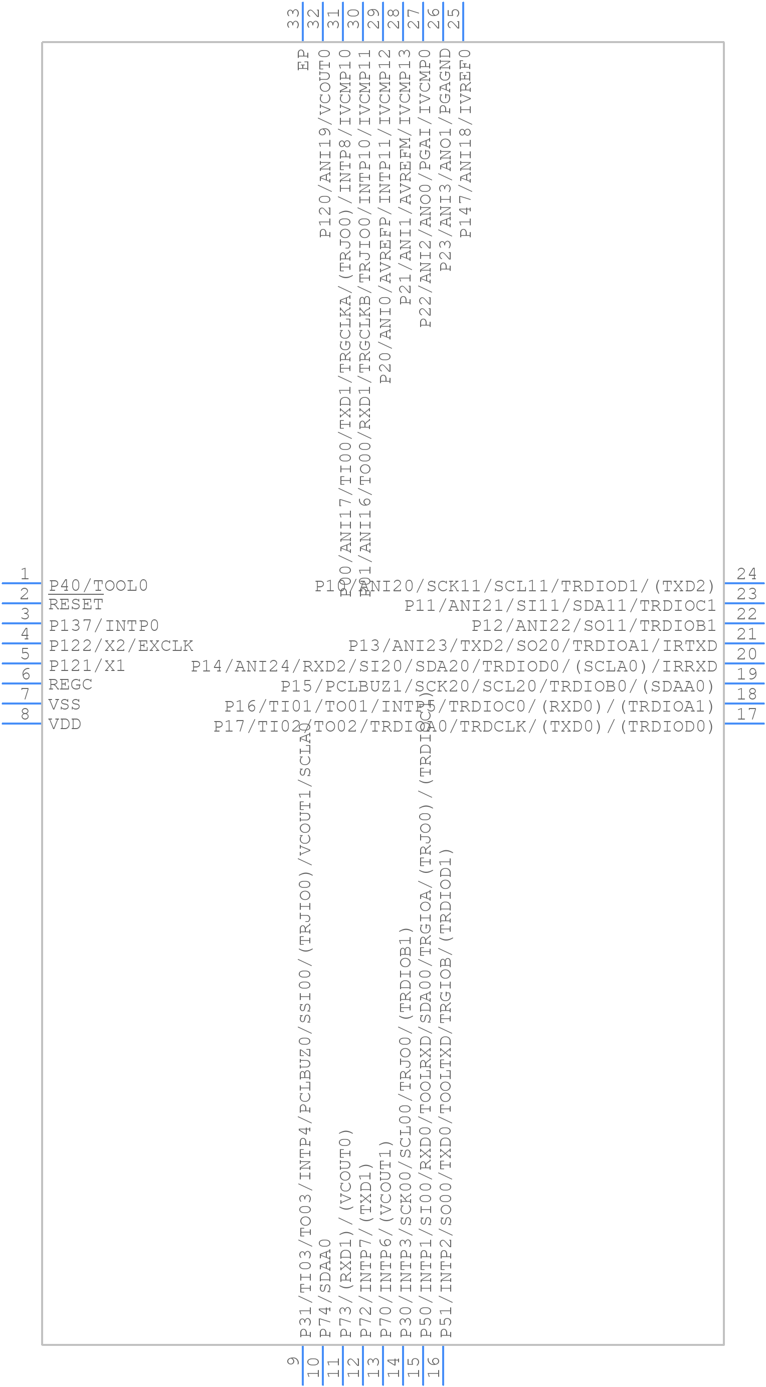 R5F11BBEANA#00 - Renesas Electronics - PCB symbol