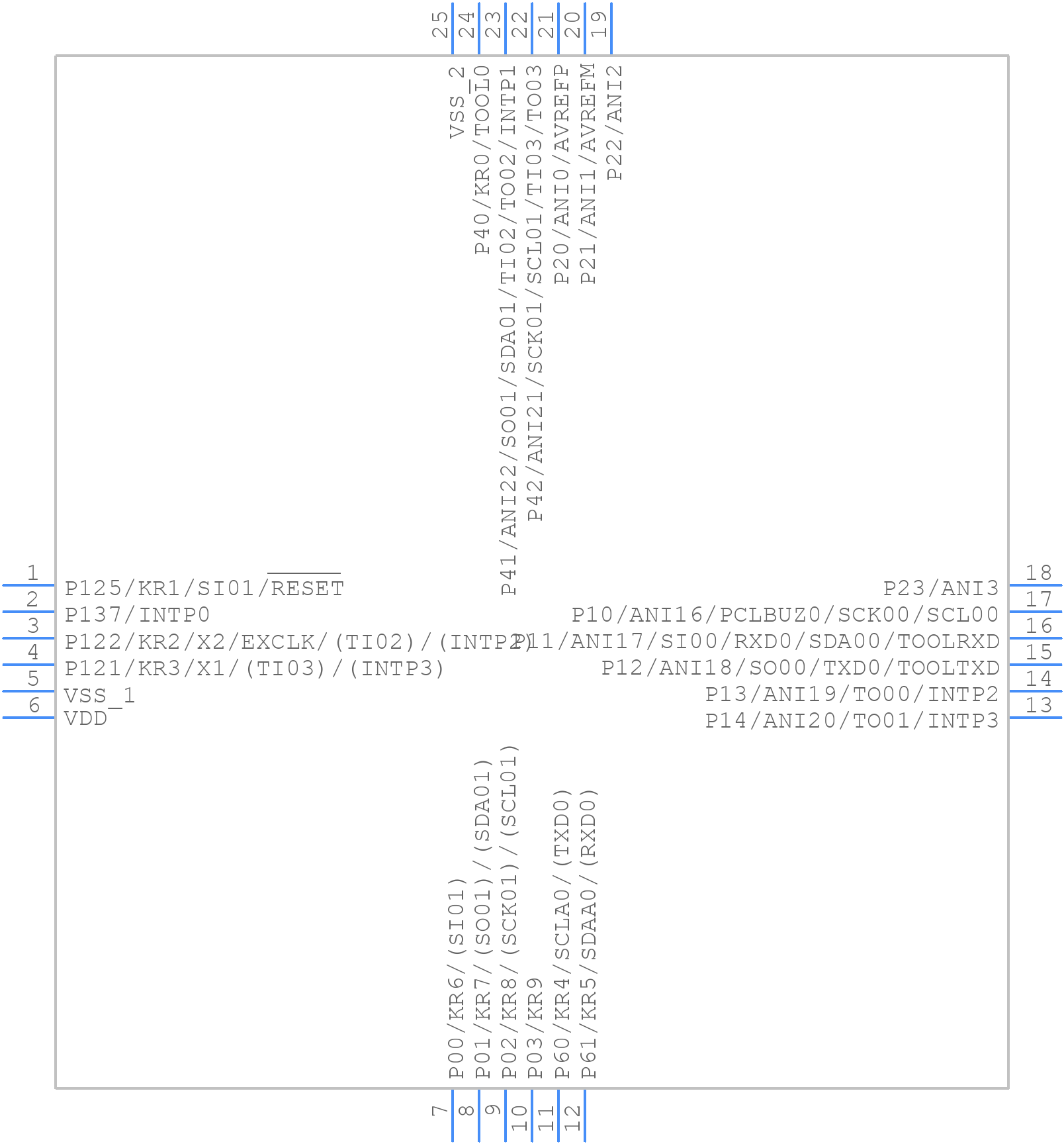 R5F10278ANA#05 - Renesas Electronics - PCB symbol