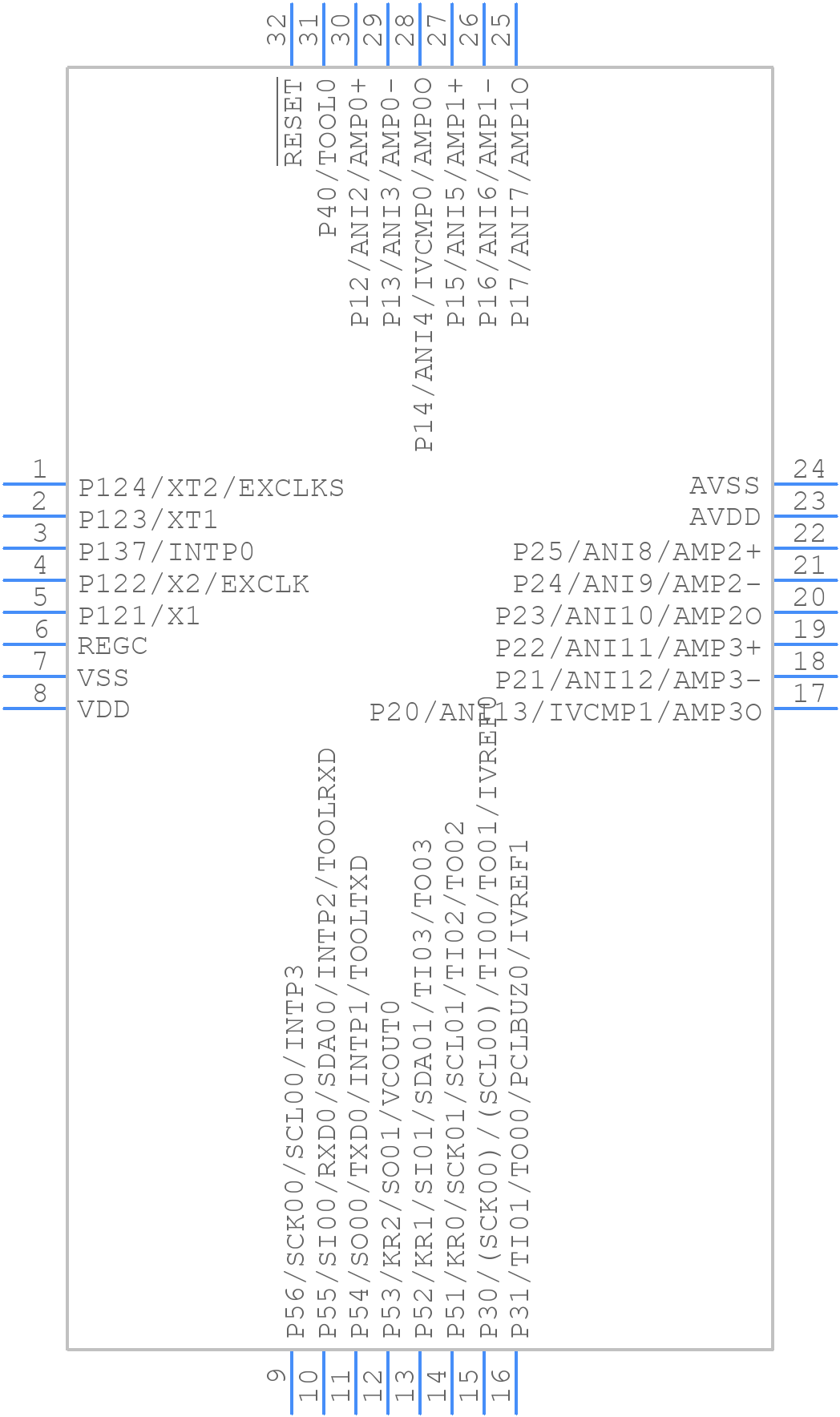 R5F117BCGFP#10 - Renesas Electronics - PCB symbol