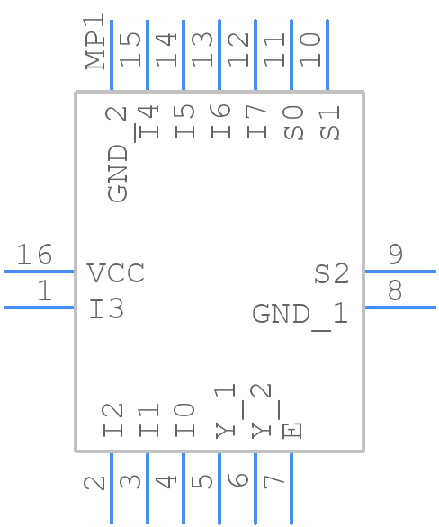 74HC151BQ-Q100X - Nexperia - PCB symbol