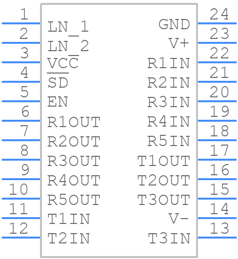 MAX212CAG+ - Analog Devices - PCB symbol