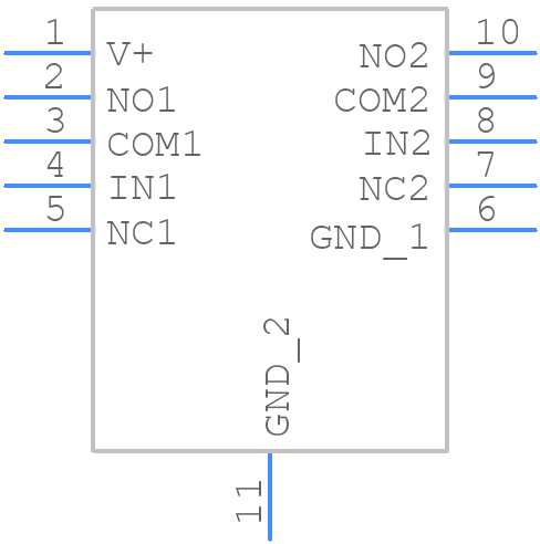 MAX4684ETB+T - Analog Devices - PCB symbol