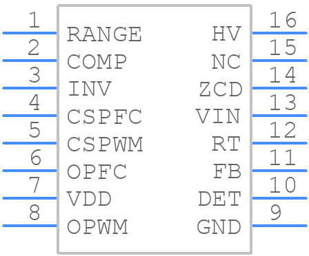 FAN6921MRMY - onsemi - PCB symbol