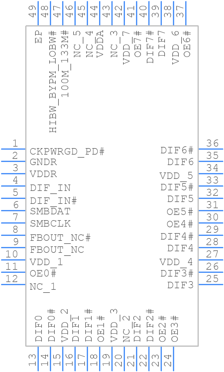 9ZXL0831EKILF - Renesas Electronics - PCB symbol