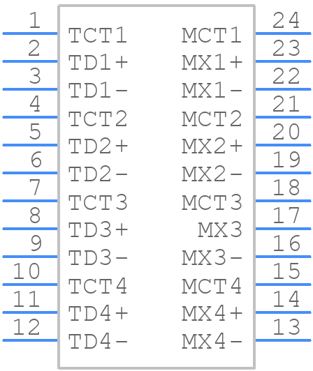 HX6198NLT - Yageo Group - PCB symbol