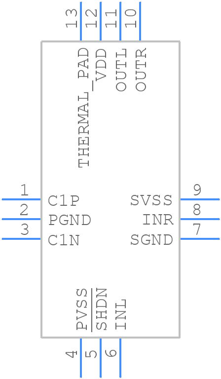 MAX9728AETC+T - Analog Devices - PCB symbol