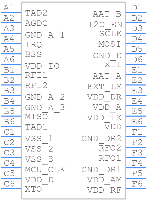 ST25R3916B-BWLT - STMicroelectronics - PCB symbol