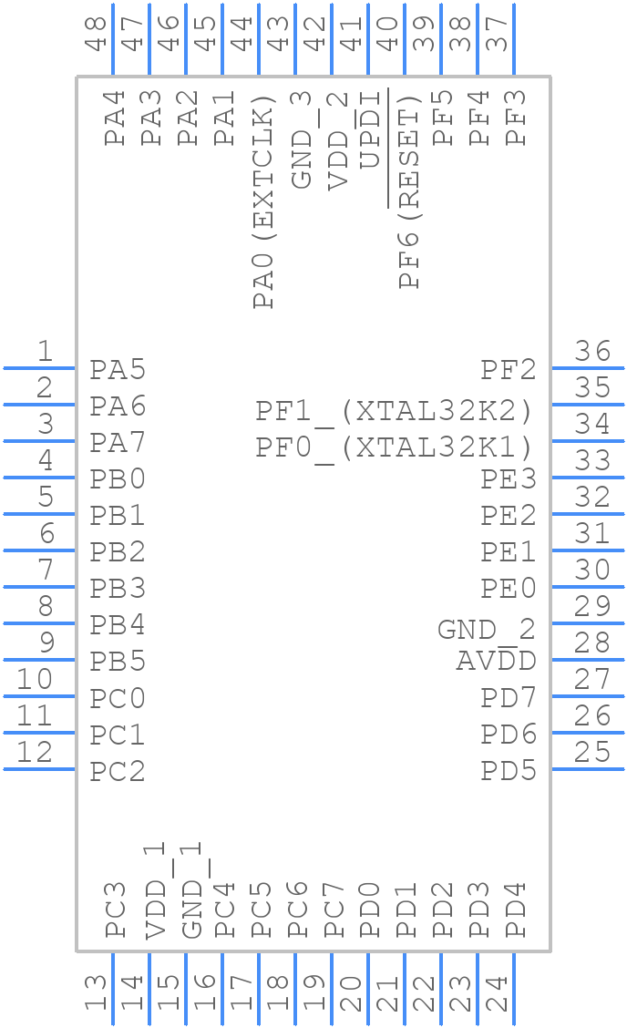 avr64da48 - Microchip - PCB symbol