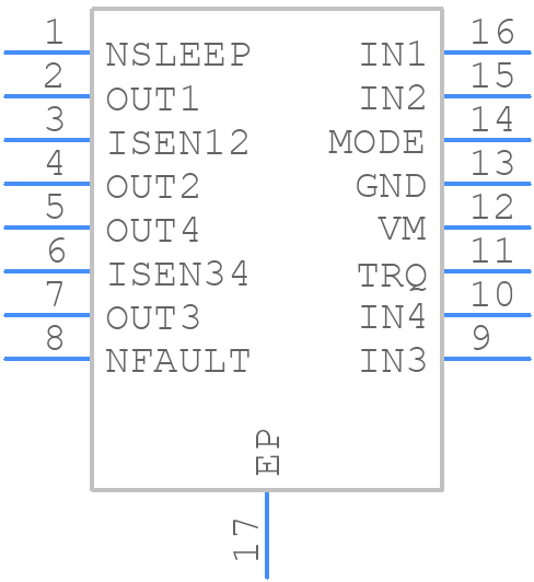 DRV8847PWPR - Texas Instruments - PCB symbol