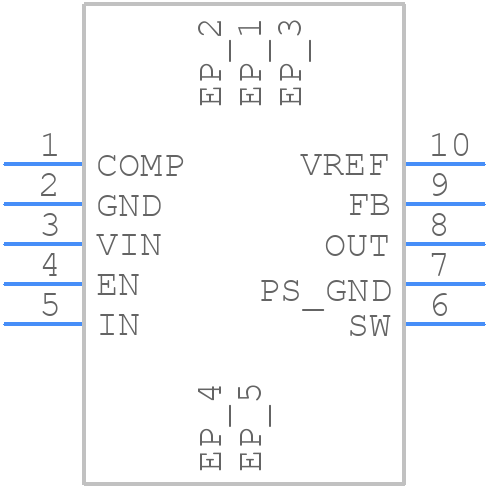 TPS63700DRCT - Texas Instruments - PCB symbol