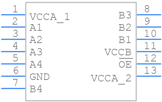 TXBN0304RUTR - Texas Instruments - PCB symbol