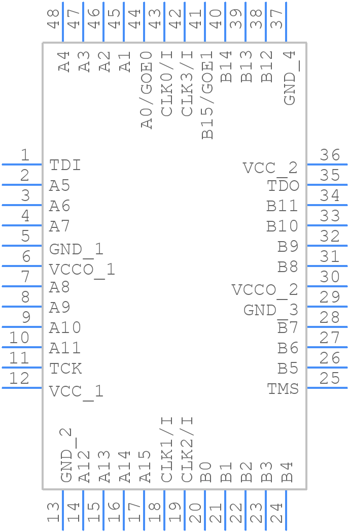 LC4032V-5TN48C - Lattice Semiconductor - PCB symbol