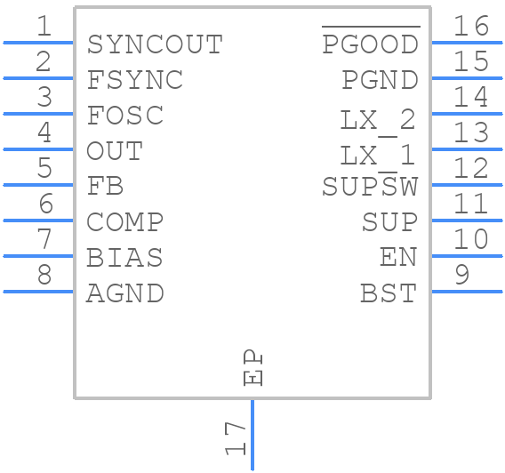 MAX16936SAUEB/V+T - Analog Devices - PCB symbol