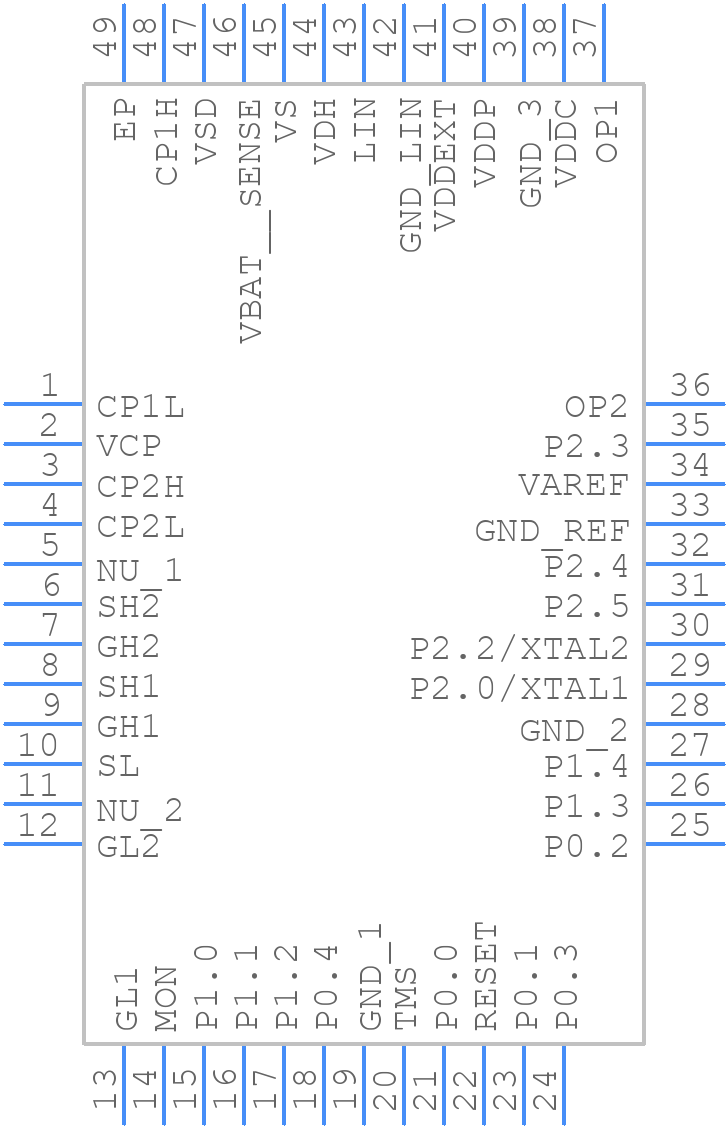 TLE9867QXA40XUMA1 - Infineon - PCB symbol